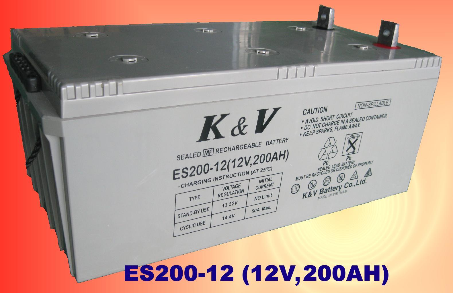 ẮC QUY K&V ES200-12 (12V, 200Ah)